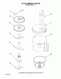 ATTACHMENT PARTS Diagram and Parts List for KFP750ER3  KitchenAid Food Processor