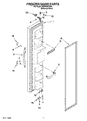 FREEZER DOOR PARTS Diagram and Parts List for RS25CGXTD00  Roper Refrigerator
