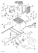 UNIT PARTS, OPTIONAL PARTS (NOT INCLUDED) Diagram and Parts List for 6ED2FHKXRL04  Whirlpool Refrigerator