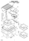 SHELF PARTS, OPTIONAL PARTS Diagram and Parts List for ET8LFKXKQ04  Whirlpool Refrigerator