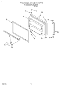 FREEZER DOOR Diagram and Parts List for 3ET22DKXFW02  Whirlpool Refrigerator