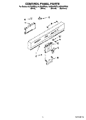 CONTROL PANEL PARTS Diagram and Parts List for KUDI02IRWH4  KitchenAid Dishwasher