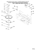 MAGNETRON & TURNTABLE Diagram and Parts List for MH8150XJT0  Whirlpool Microwave