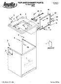 TOP AND CABINET PARTS Diagram and Parts List for IL45000  Inglis Washer