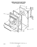REFRIGERATOR DOOR Diagram and Parts List for ET18JMXRWR0  Whirlpool Refrigerator