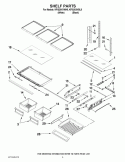SHELF PARTS Diagram and Parts List for KFIS20XVBL5  KitchenAid Refrigerator