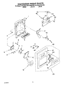 DISPENSER FRONT Diagram and Parts List for GD5SHGXLT00  Whirlpool Refrigerator