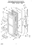 REFRIGERATOR DOOR Diagram and Parts List for 8ED22PWXBG00  Whirlpool Refrigerator