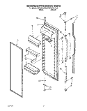 REFRIGERATOR DOOR Diagram and Parts List for KSRS25QAAL02  KitchenAid Refrigerator
