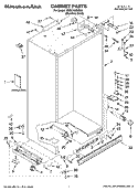 CABINET PARTS Diagram and Parts List for KSSC48QVS00  KitchenAid Refrigerator