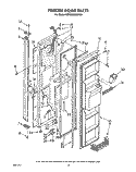 FREEZER DOOR Diagram and Parts List for KSRB25QXWH00  KitchenAid Refrigerator