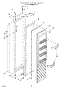 FREEZER DOOR Diagram and Parts List for KSSS48MDX04  KitchenAid Refrigerator