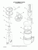 ATTACHMENT PARTS Diagram and Parts List for 5KFPM776BNK0  KitchenAid Food Processor
