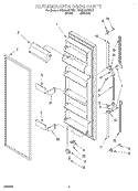 REFRIGERATOR DOOR Diagram and Parts List for RS22AQXFN01  Roper Refrigerator