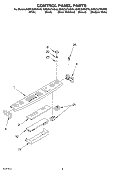 CONTROL PANEL Diagram and Parts List for KERC607HBL8  KitchenAid Range