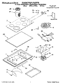 COOKTOP PARTS Diagram and Parts List for KECD866RSS01  KitchenAid Cooktop