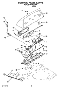 CONTROL PANEL PARTS Diagram and Parts List for WTW6200SW2  Whirlpool Washer