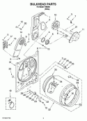 BULKHEAD PARTS, OPTIONAL PARTS (NOT INCLUDED) Diagram and Parts List for IV86000  Inglis Dryer