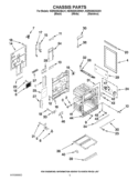 CHASSIS PARTS Diagram and Parts List for KERS505XBL01  KitchenAid Range