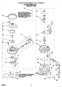 PUMP AND MOTOR Diagram and Parts List for DU900PCDQ2  Whirlpool Dishwasher