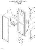 REFRIGERATOR DOOR Diagram and Parts List for 7ED27DQXDN00  Whirlpool Refrigerator