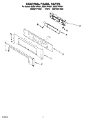CONTROL PANEL PARTS Diagram and Parts List for GBS277PRS01  Whirlpool Wall Oven