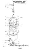 TUB AND BASKET Diagram and Parts List for LT5000XSW1  Whirlpool Washer Dryer Combo