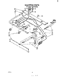 MANIFOLD Diagram and Parts List for SE950PSPW0  Whirlpool Range