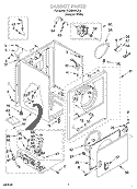 CABINET Diagram and Parts List for RGX5634JQ0  Roper Dryer