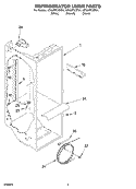 REFRIGERATOR LINER Diagram and Parts List for GD25FFCHT01  Whirlpool Refrigerator