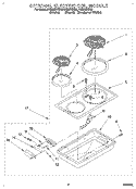 OPTIONAL ELECTRIC COIL MODULE Diagram and Parts List for RC8900XXW0  Whirlpool Cooktop