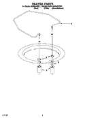 HEATER PARTS Diagram and Parts List for KUDI02CRBL1  KitchenAid Dishwasher