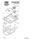 COOKTOP Diagram and Parts List for FEP340YW1  Roper Range