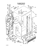 CABINET Diagram and Parts List for RS25AWXVW02  Roper Refrigerator