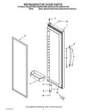 REFRIGERATOR DOOR PARTS Diagram and Parts List for GSS30C7EYF00  Whirlpool Refrigerator