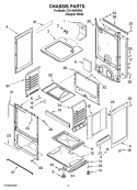 CHASSIS PARTS Diagram and Parts List for CG11000VDV0  Crosley Range