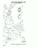 BASE AND PEDESTAL UNIT Diagram and Parts List for KSM160APSCA0  KitchenAid Mixer