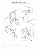 DISPENSER FRONT PARTS Diagram and Parts List for ED5LHAXWB00  Whirlpool Refrigerator