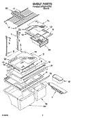 SHELF PARTS, OPTIONAL PARTS Diagram and Parts List for 8ET8MTKXKT05  Whirlpool Refrigerator