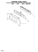 Part Location Diagram of 8302661 Whirlpool Switch Membrane (Black)
