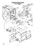 DISPENSER FRONT Diagram and Parts List for 6ED22RQXWW00  Whirlpool Refrigerator