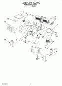 AIR FLOW PARTS Diagram and Parts List for MH2175XSB3  Whirlpool Microwave