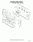 Part Location Diagram of W10201332 Whirlpool Control Panel - Black