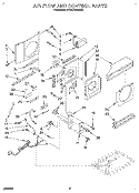 AIR FLOW AND CONTROL Diagram and Parts List for BPAC0500AS0  KitchenAid Air Conditioner