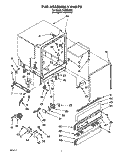 TUB ASSEMBLY Diagram and Parts List for DU8960XB0  Whirlpool Dishwasher