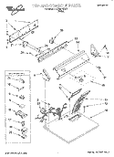 TOP AND CONSOLE, LIT/OPTIONAL Diagram and Parts List for LGR2614EW0  Whirlpool Dryer
