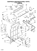 CONTROLS AND REAR PANEL Diagram and Parts List for LBR5432LQ0  Whirlpool Washer