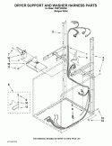 DRYER SUPPORT AND WASHER HARNESS PARTS Diagram and Parts List for YWET3300XQ0  Whirlpool Washer Dryer Combo