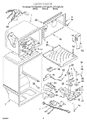 LINER Diagram and Parts List for ET21CMXJB01  Whirlpool Refrigerator