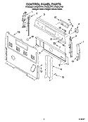 CONTROL PANEL PARTS Diagram and Parts List for RF369LXPQ1  Whirlpool Range
